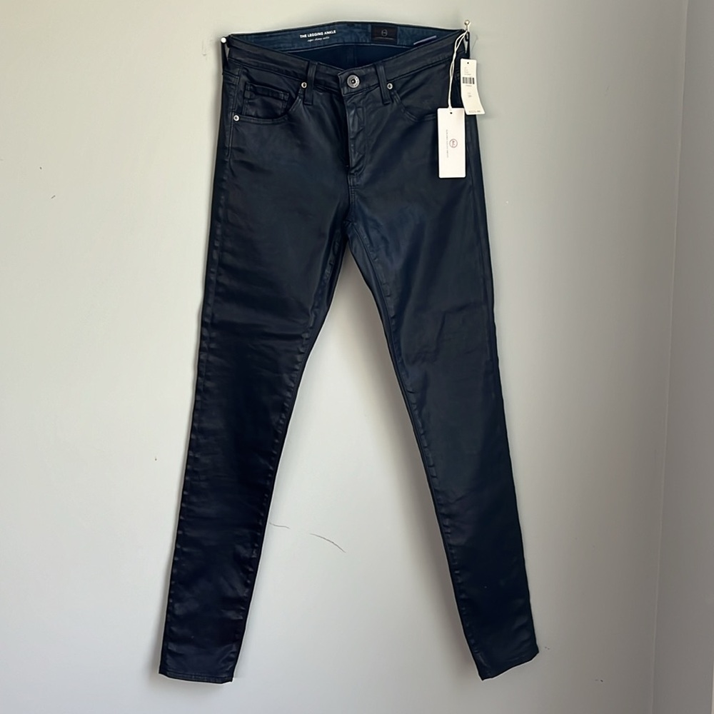 NWT AG Anthropologie Metallic Skinny Jeans Size 26